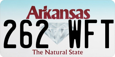 AR license plate 262WFT