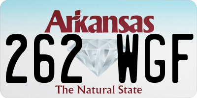 AR license plate 262WGF