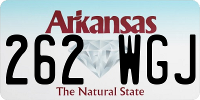 AR license plate 262WGJ