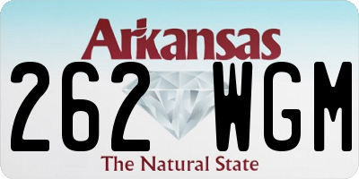 AR license plate 262WGM