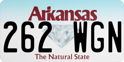 AR license plate 262WGN