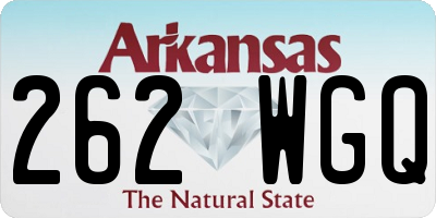 AR license plate 262WGQ