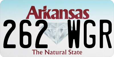 AR license plate 262WGR
