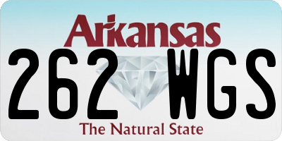 AR license plate 262WGS