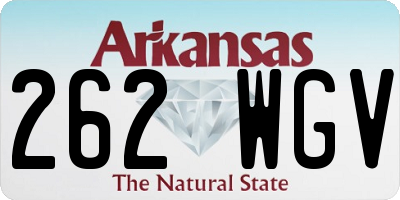 AR license plate 262WGV