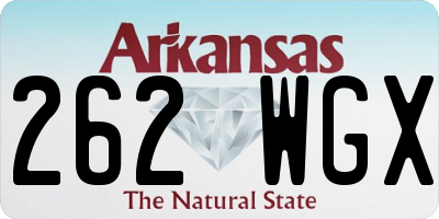 AR license plate 262WGX