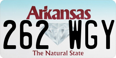 AR license plate 262WGY