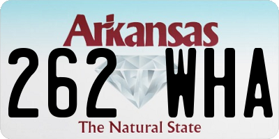 AR license plate 262WHA