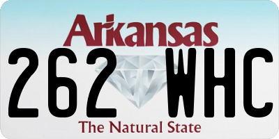 AR license plate 262WHC