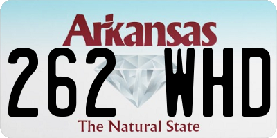 AR license plate 262WHD