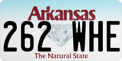 AR license plate 262WHE