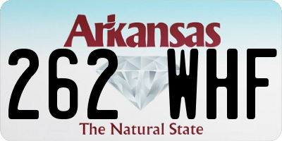 AR license plate 262WHF