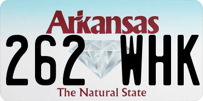 AR license plate 262WHK