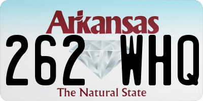 AR license plate 262WHQ