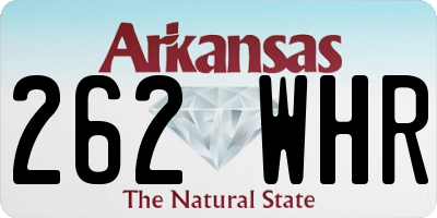 AR license plate 262WHR