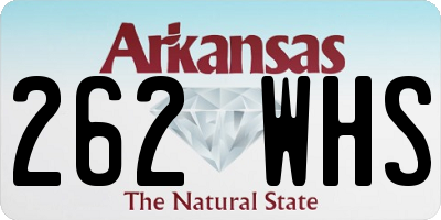 AR license plate 262WHS