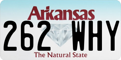 AR license plate 262WHY