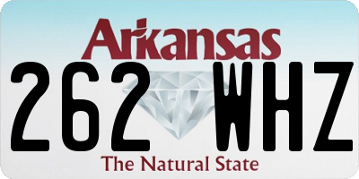 AR license plate 262WHZ