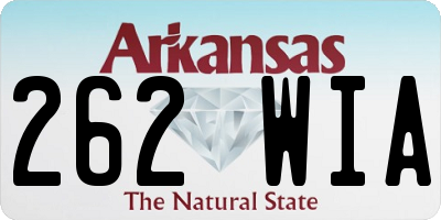 AR license plate 262WIA