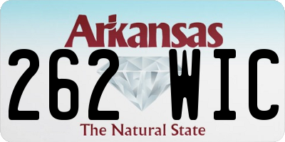AR license plate 262WIC