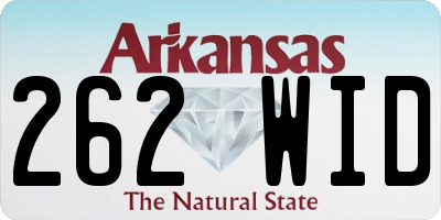 AR license plate 262WID