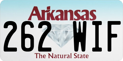 AR license plate 262WIF