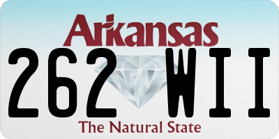 AR license plate 262WII