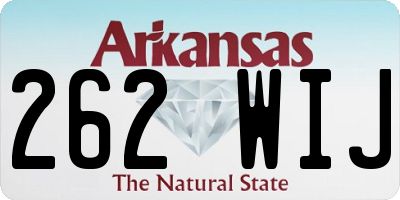 AR license plate 262WIJ