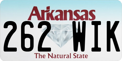 AR license plate 262WIK