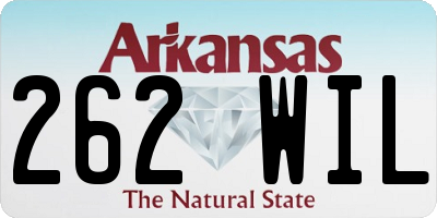AR license plate 262WIL