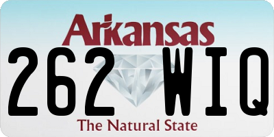 AR license plate 262WIQ