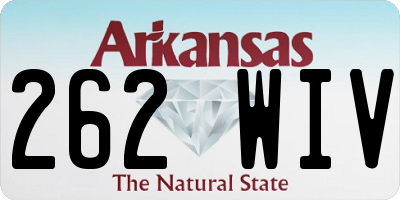 AR license plate 262WIV