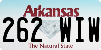 AR license plate 262WIW