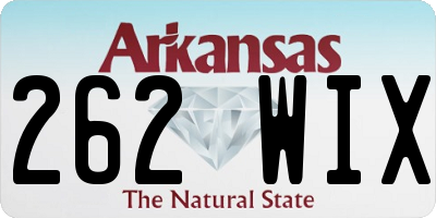 AR license plate 262WIX