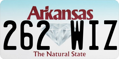 AR license plate 262WIZ