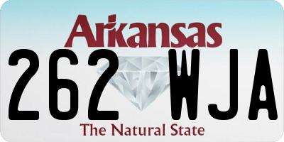 AR license plate 262WJA