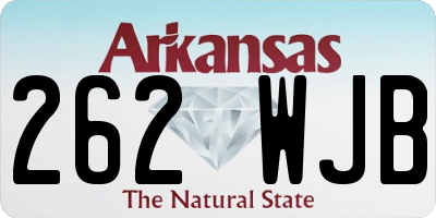 AR license plate 262WJB