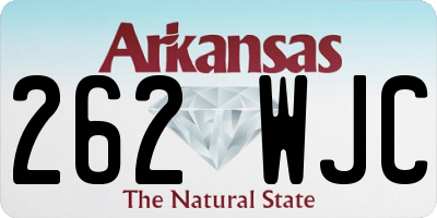AR license plate 262WJC