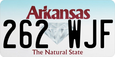 AR license plate 262WJF