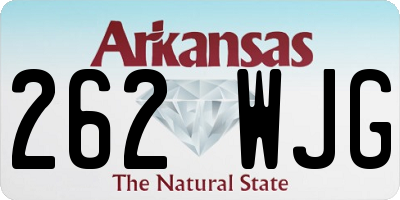 AR license plate 262WJG