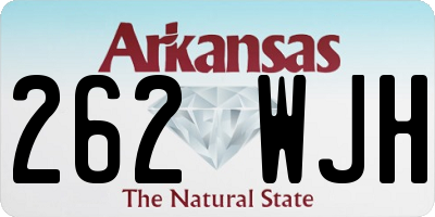 AR license plate 262WJH