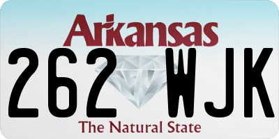AR license plate 262WJK