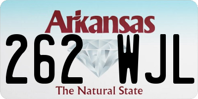AR license plate 262WJL
