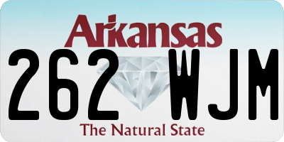 AR license plate 262WJM