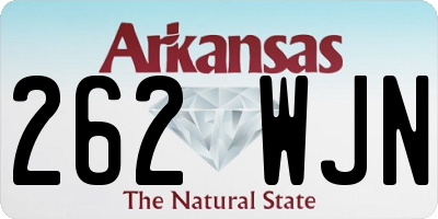 AR license plate 262WJN