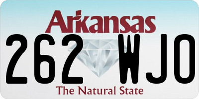 AR license plate 262WJO