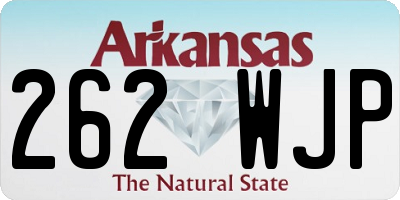 AR license plate 262WJP