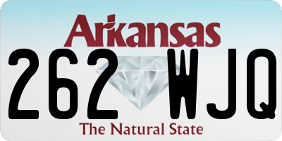 AR license plate 262WJQ