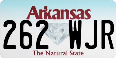AR license plate 262WJR