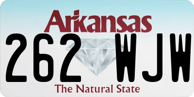 AR license plate 262WJW